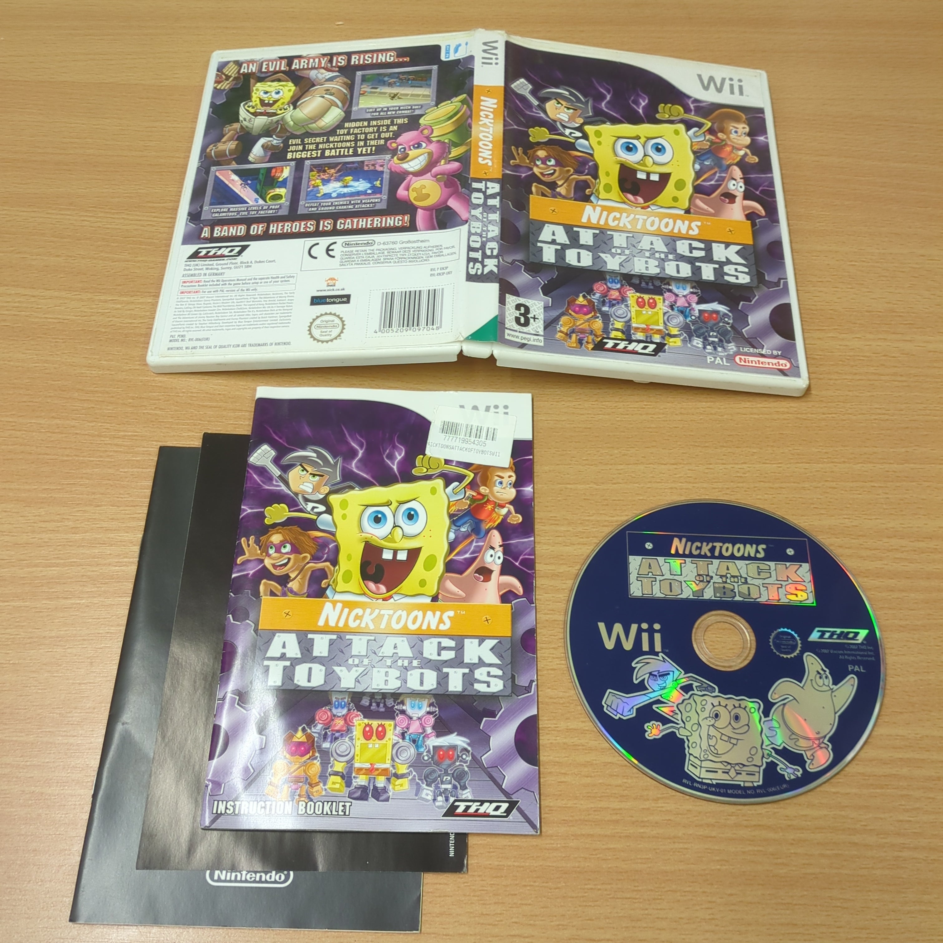 Nicktoons: Attack of the Toybots Nintendo Wii game Nicktoons: Attack of the Toybots Nintendo Wii game